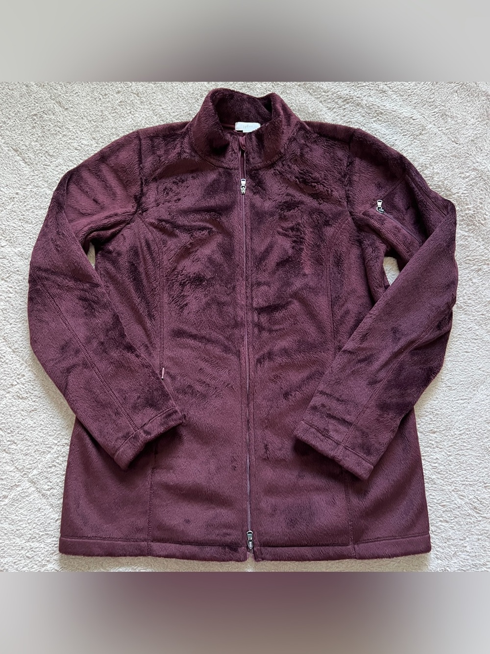 J. Jill Full Zip Fleece Athleisure Sporty Workout‎ Outdoor Hiking Preppy Sz XS